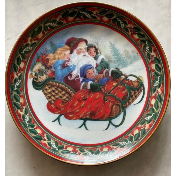 Vintage The Princess House The Sleigh Ride Holiday Decorative Plate Christmas - Picture 1 of 4